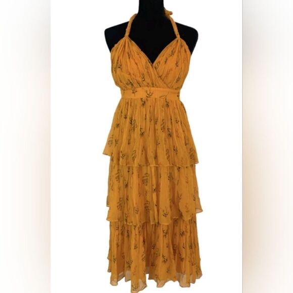 Anthropologie Guapa ‘Pamela' Midi Halter Floral Dress size 8P - Picture 3 of 7